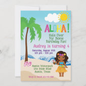 Invitation d'anniversaire Tropical Beach Aloha Lua (Devant)