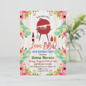 Invitation d'anniversaire tropical Luau Aloha BBQ (Debout devant)
