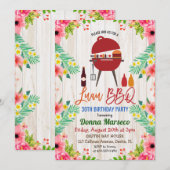 Invitation d'anniversaire tropical Luau Aloha BBQ (Devant / Derrière)