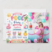 Invitation d'anniversaire Tropical Splish Splash P (Devant)