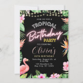 Invitation d'anniversaire tropicale, Anniversaire  (Devant)