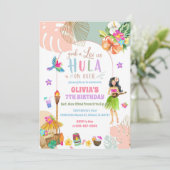 Invitation d'anniversaire tropicale hawaïenne (Debout devant)