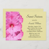 Invitation d'anniversaire tropicale (jaune) (Devant / Derrière)