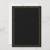 Invitation d'anniversaire tropicale Or Noir (Dos)