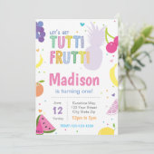 Invitation d'anniversaire Tutti Frutii (Debout devant)