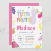 Invitation d'anniversaire Tutti Frutii (Devant / Derrière)