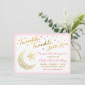 Invitation d'anniversaire Twinkle, Twinkle, Little (Debout devant)