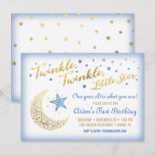 Invitation d'anniversaire Twinkle Twinkle Little S (Devant / Derrière)