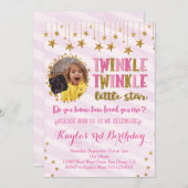 Invitation d'anniversaire Twinkle Twinkle Little S (Devant / Derrière)