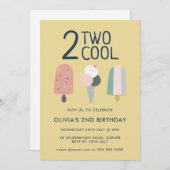 Invitation d'anniversaire Two Cool (Devant / Derrière)
