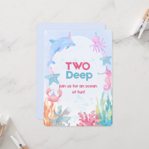 Invitation d'anniversaire Two Deep Ocean