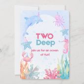 Invitation d'anniversaire Two Deep Ocean (Devant)