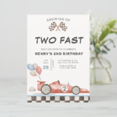 Invitation d'anniversaire Two Fast Course automobi (Debout devant)