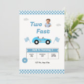 Invitation d'anniversaire Two Fast pour garçon | V (Debout devant)