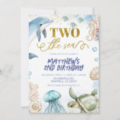 Invitation d'anniversaire TWO la mer (Devant)