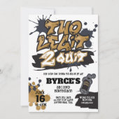 Invitation d'anniversaire "Two Legit to Quit" (Devant)