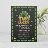 Invitation d'anniversaire Two Lucky Saint-Patrick (Debout devant)
