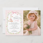 Invitation d'anniversaire Two Silly Goose Bow Widf (Devant)