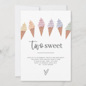Invitation d'anniversaire Two Sweet Icecream (Devant)
