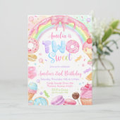 Invitation d'anniversaire Two Sweet, Invitation 2è (Debout devant)