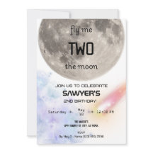 Invitation d'anniversaire Two The Moon