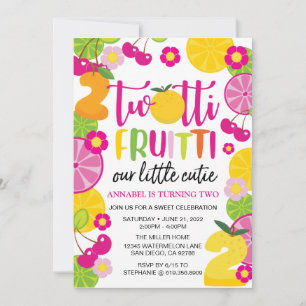 Invitation d'anniversaire Twotti Fruitti