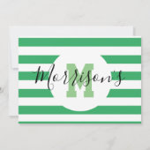 Invitation d'anniversaire un an de Grenouille (Dos)