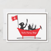 Invitation d'anniversaire - Un garçon pirate (Devant)