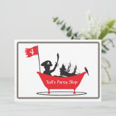 Invitation d'anniversaire - Un garçon pirate (Debout devant)