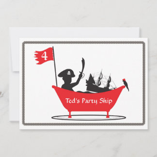 Invitation d'anniversaire - Un garçon pirate