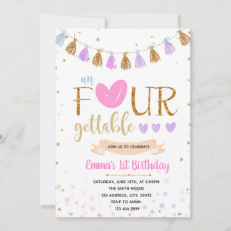invitation d'anniversaire unFOURgettable