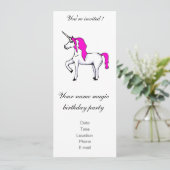 Invitation d'anniversaire "Unicorne" (Debout devant)
