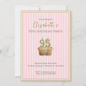 Invitation d'anniversaire unique en or rose pour s (Devant)