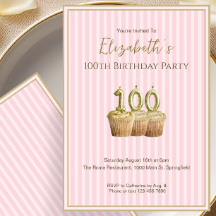 Invitation d'anniversaire unique en or rose pour s