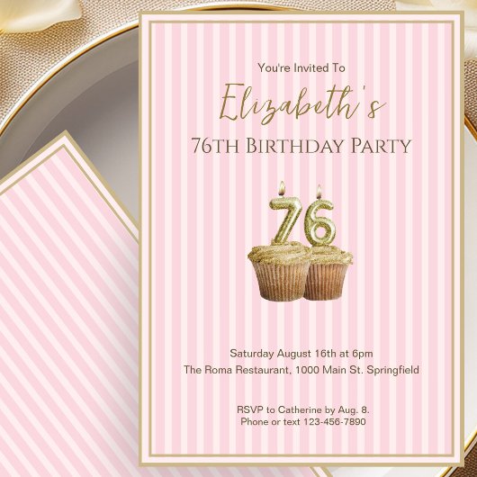 Invitation d'anniversaire unique en rose gold pour