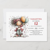 Invitation d'anniversaire unique pour fille Idées (Devant)