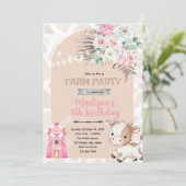 Invitation d'anniversaire vache boho (Debout devant)