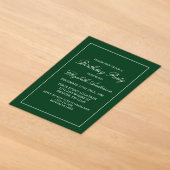 Invitation d'anniversaire verte minimaliste classi (Poser)