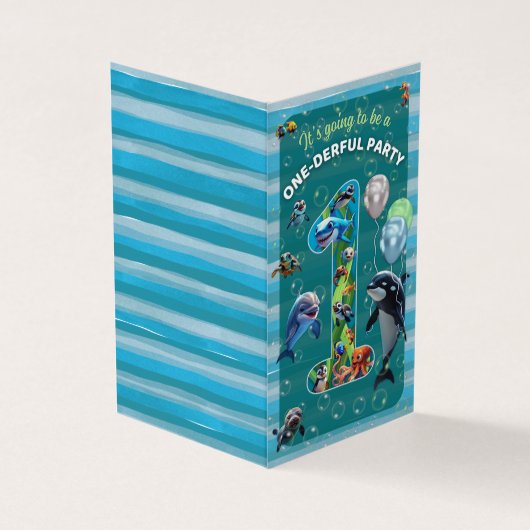 Invitation d'anniversaire vertical personnalisé d' (Extérieur)