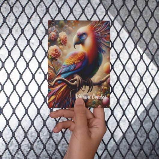 Invitation d'anniversaire Vibrant Condor Perché Su