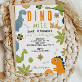 Invitation d'anniversaire Vibrant Dino-Mite
