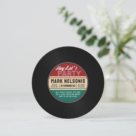 Invitation d'anniversaire vintage (Debout devant)