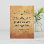 Invitation d'anniversaire Vintage à tout âge (Debout devant)