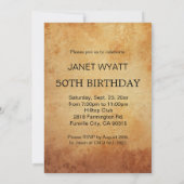 Invitation d'anniversaire Vintage à tout âge (Dos)