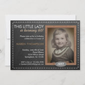 Invitation d'anniversaire vintage Chalkboard (Devant)