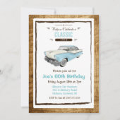 Invitation d'anniversaire vintage de voiture class (Devant)