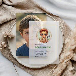 Invitation d'anniversaire Vintage Golf Par-Tee pou