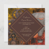 Invitation d'anniversaire Vintage industrielle (Dos)