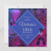 Invitation d'anniversaire Vintage industrielle chi (Devant)