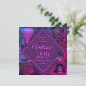 Invitation d'anniversaire Vintage industrielle chi (Debout devant)